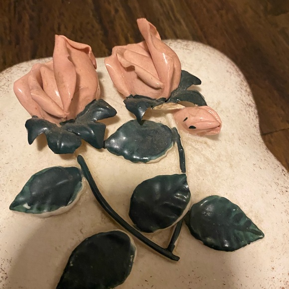 Lefton Rose ceramic Box Gold vintage porcelain box - Picture 4 of 10